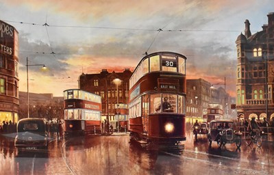 Lot 613 - AFTER DON BRECKON; colour lithograph 'In Town...