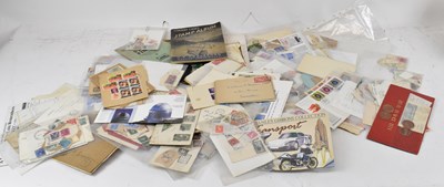 Lot 487 - A box of covers and stamps, to include Penny...