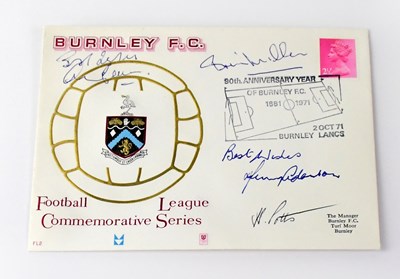 Lot 722 - BURNLEY FC; a first day cover bearing the...
