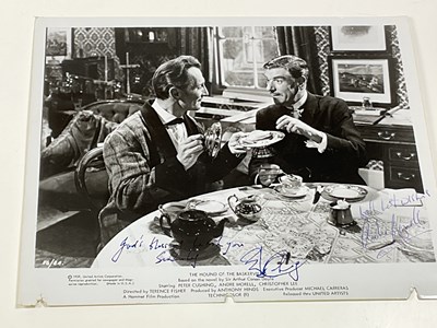 Lot 2158 - PETER CUSHING; a black and white promotional...
