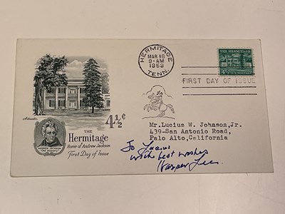 Lot 2245 - HARPER LEE; a first day cover inscribed 'To...