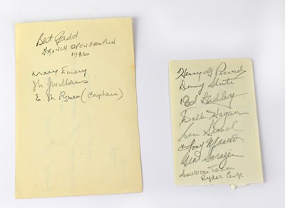 Lot 705 - GOLF; a torn page from an autograph book...