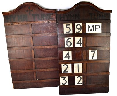 Lot 1551 - Two hymn boards