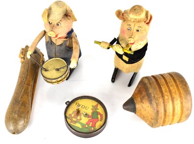 Lot 443 - SCHUCO; two clockwork tinplate felt musical...
