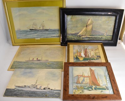 Lot 631 - Six artworks comprising John E. Bishop (active...