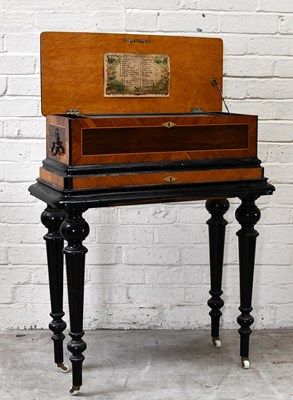 Lot 1257 - A late 19th century inlaid Swiss three...