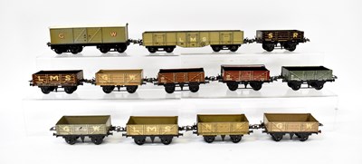Lot 375 - HORNBY; ten O gauge rolling stock comprising...