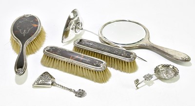 Lot 1135 - WALKER & HALL; a hallmarked silver and faux...