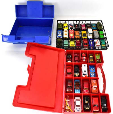 Lot 339 - MATCHBOX; two carry cases, one with eighteen...