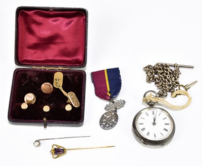 Lot 1294 - A hallmarked silver key wind open face pocket watch