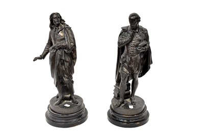 Lot 591 - Two late 19th/early 20th century bronzed...