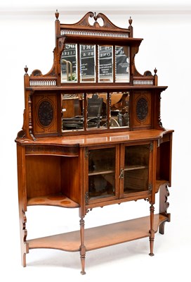 Lot 67 - A Victorian mahogany mirror back vitrine with...