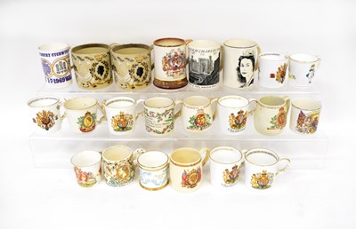 Lot 515 - A collection of royal commemorative mugs...
