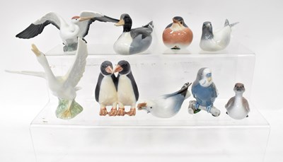 Lot 555 - ROYAL COPENHAGEN; seven models of birds to...