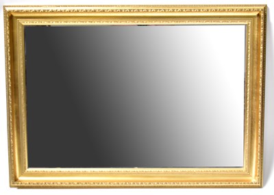 Lot 118 - A gilt framed rectangular bevel edge...