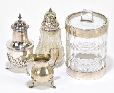 Lot 1109 - WILLIAM HAIR HESELER; a Victorian hallmarked silver sugar caster of baluster form