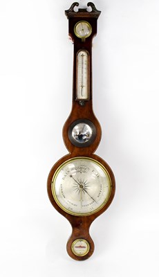 Lot 137 - A late 19th century line inlaid mahogany...