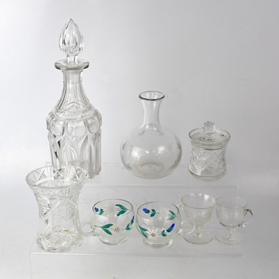 Lot 565 - A quantity of cut and pressed glass to include...