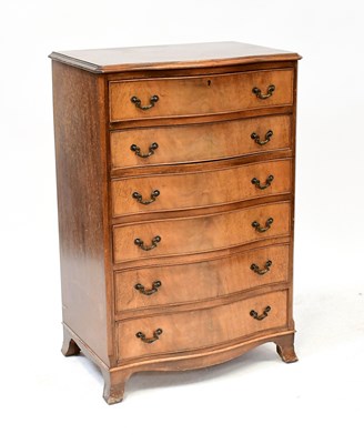 Lot 23 - A reproduction walnut and burr walnut...