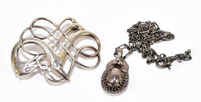 Lot 1236 - GEORG JENSEN; a sterling silver birthday pendant 1992