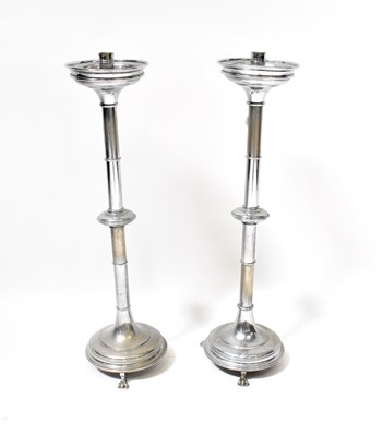 Lot 460 - A pair of chromed metal ecclesiastical...