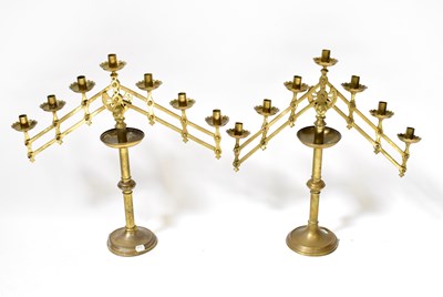 Lot 468 - A pair of 19th century ecclesiastical brass...