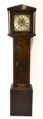 Lot 1515 - SIM NISH SHERBORN; an 18th century eight day oak case longcase clock