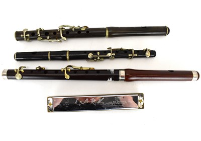 Lot 562 - Three early 20th century piccolos comprising a...
