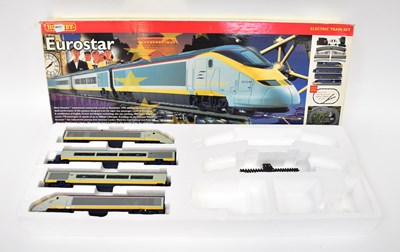 Lot 373 - HORNBY; a OO gauge Eurostar electric train set,...