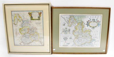 Lot 628 - A Robert Morden hand coloured engraved map...