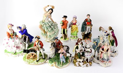 Lot 560 - CAPODIMONTE; nine figures to include shepherd...