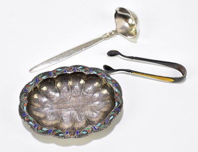 Lot 1140 - GEORG JENSEN; a sterling silver sauce ladle in the Cactus pattern