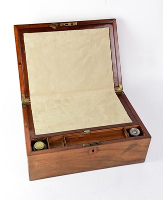 Lot 144 - A 19th century mahogany writing slope with...