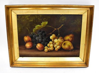 Lot 640 - EDWIN STEELE (1837-1898); oil on card, still...