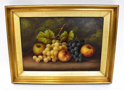Lot 641 - EDWIN STEELE (1837-1898); oil on board, still...