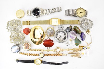 Lot 1328 - Mixed costume jewellery and collectibles to...
