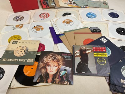 Lot 2104 - A carry case of vinyl 45s including Dave...