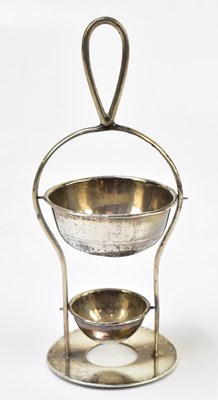 Lot 1176 - A Chinese white metal tea strainer