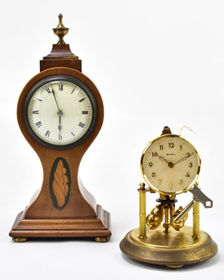 Lot 1495 - An Edwardian inlaid mahogany time piece
