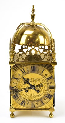 Lot 1487 - A French brass lantern clock