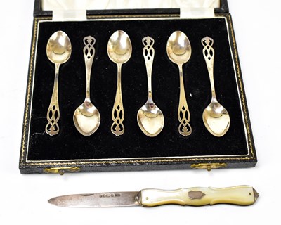Lot 1177 - LANSON LTD; a cased set of six Elizabeth II hallmarked silver teaspoons