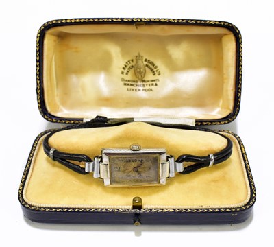 Lot 1308 - ROLEX; a lady’s 18ct white gold cased cocktail watch