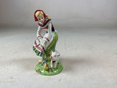 Lot 278 - BESWICK; figure of girl with piglet, 1230,...