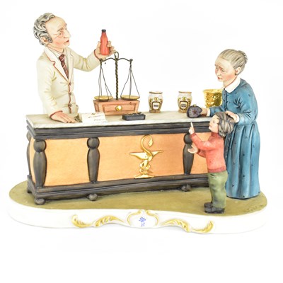 Lot 291 - CAPODIMONTE; a porcelain figure group 'The...