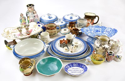 Lot 1334 - Two boxes of decorative ceramics, including...