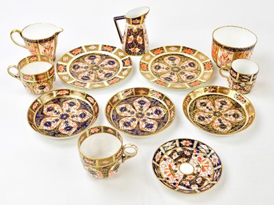 Lot 1299 - ROYAL CROWN DERBY; a group of Imari decorated...