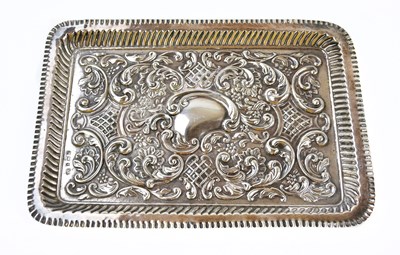 Lot 1090 - An Edwardian hallmarked silver and scroll...