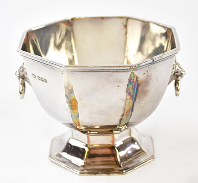 Lot 1285 - A George V hallmarked silver octagonal bowl...