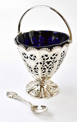 Lot 1259 - An early Victorian hallmarked silver blue...