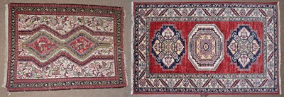 Lot 1512 - A Hamadan rug with central lozenge shaped...